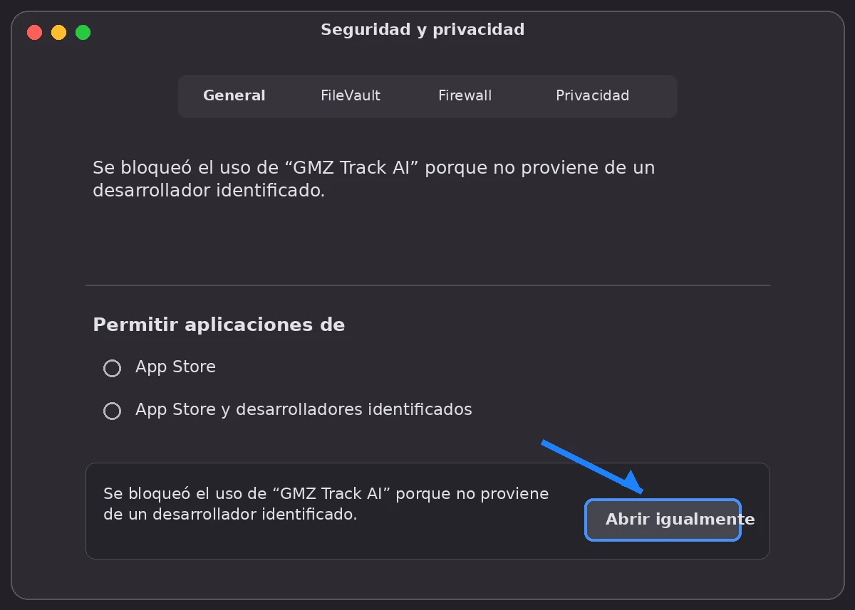 macOS Monterey Security & Privacy settings